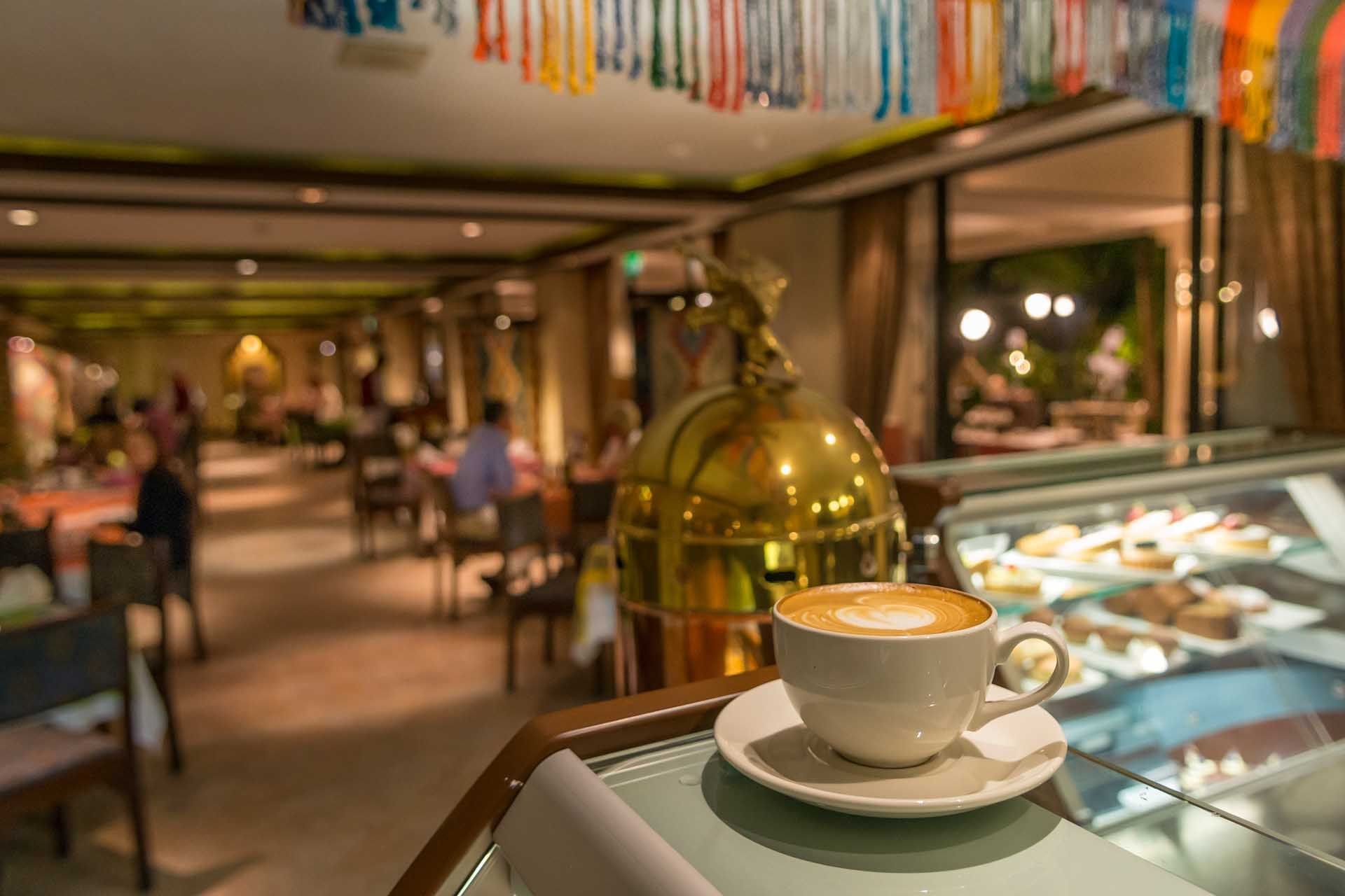 An Espresso served in Café Maghreb at Nairobi Serena Hotel