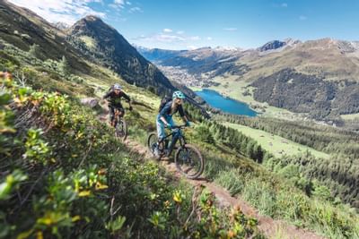 Boys on bicycles near Prättigau