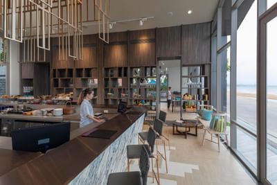 View of a restaurant counter at U Hotels & Resorts