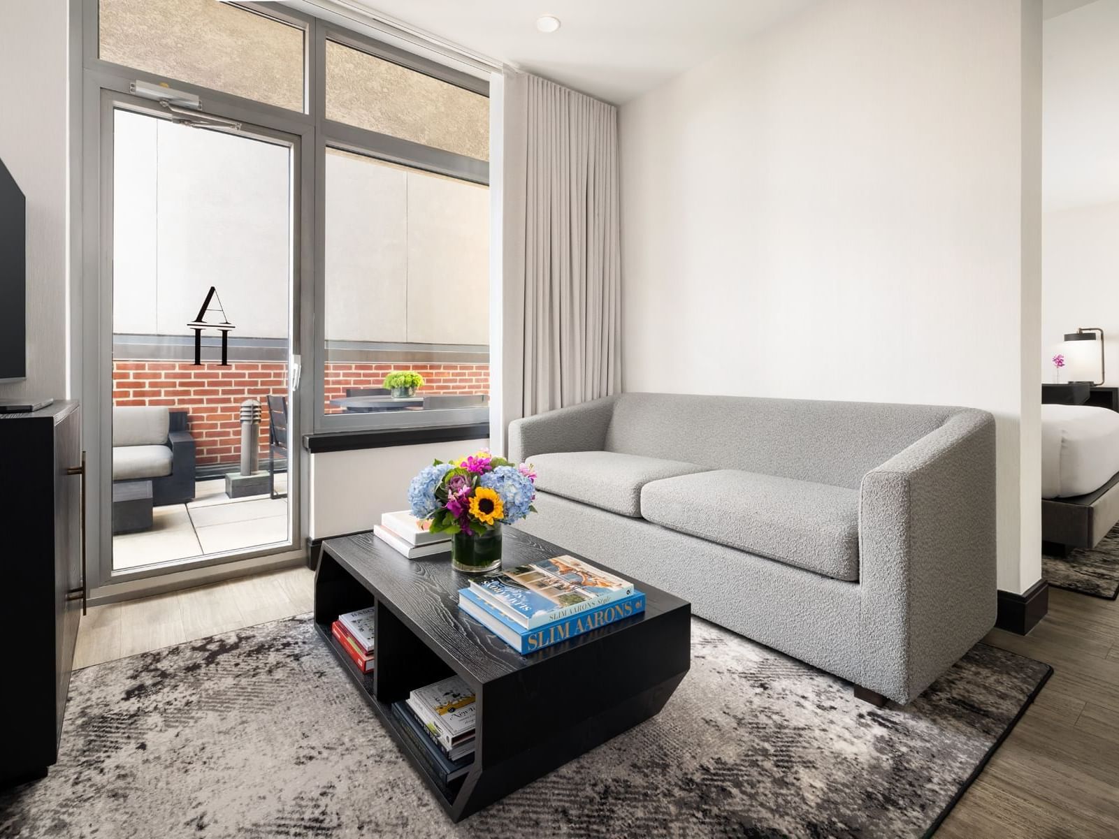Book the Junior Suite With Balcony at ArtHouse Hotel NYC.
