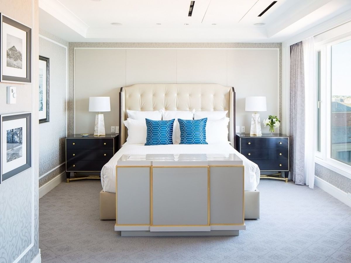 Luxurious master bedrooms in Boston Harbor Hotel