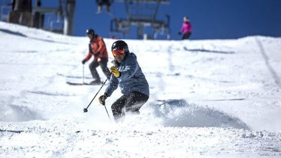 People skiing at Whiteface Mountain near High Peaks Resort
