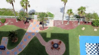 aerial view of courtyard