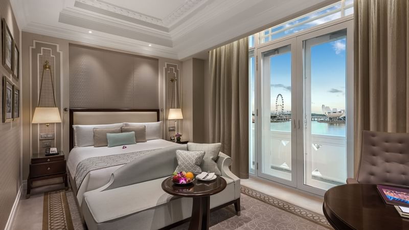 Marina Bay View Room with king bed at Fullerton Group