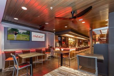 Interior view of Salt tequila bar at Shephard's Beach Resort