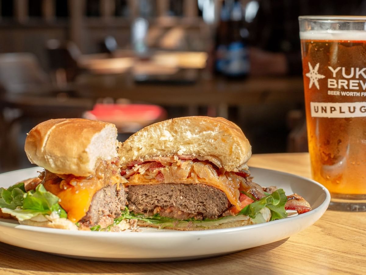 Burger and beer