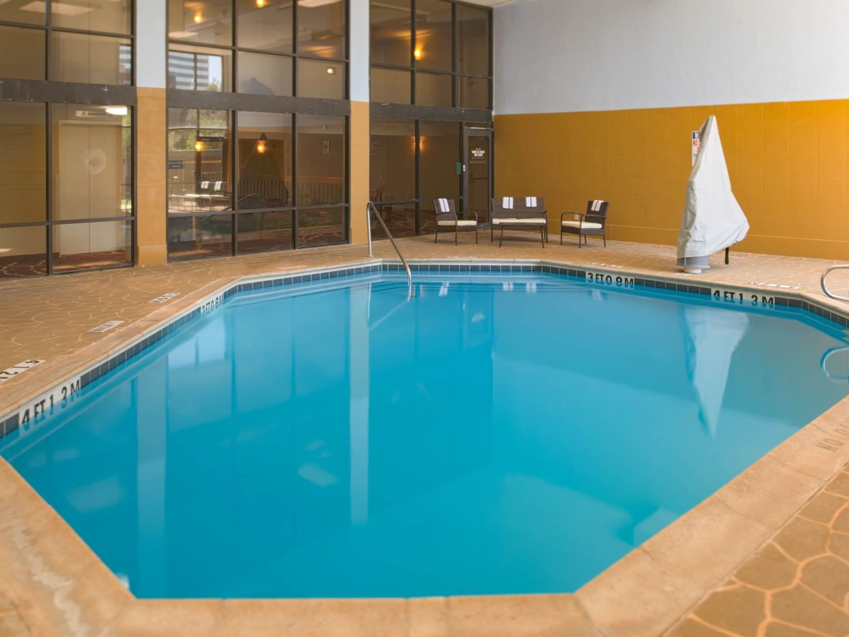 Closeup on an Indoor Swimming Pool at MCM Hotel Lubbock