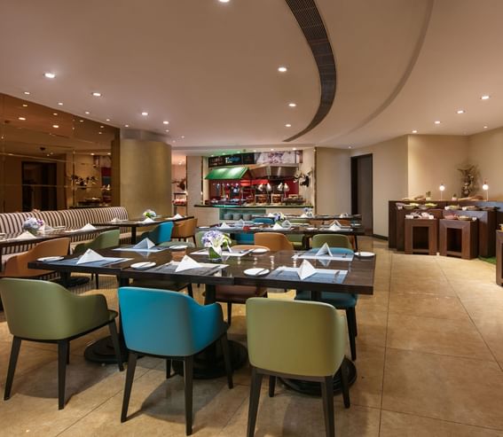 Modern interior of Indulge At Park dining area at Park Hotel Group