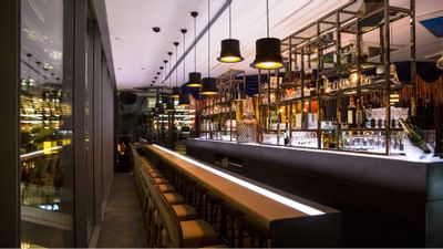 Interior of George's bar at Hotel Éclat Beijing