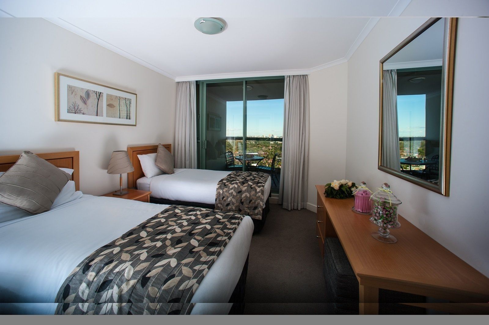 Comfortable room with a out door view at the Sebel Residence Chatswood