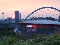 Aerial view of Lanxess Arena near Rheinland Hotel Kollektion