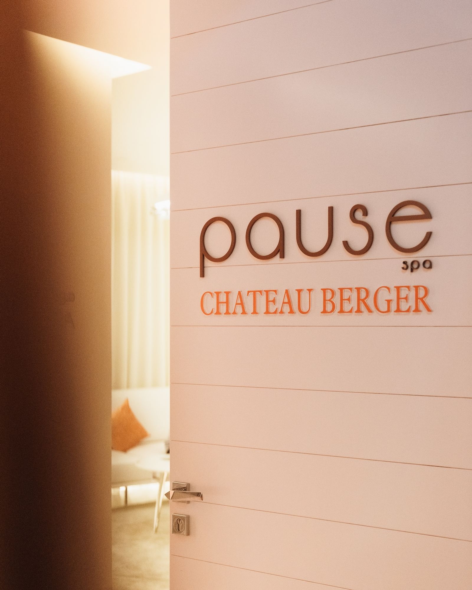Entrance of Pause Spa Chateau Berger at Paramount Hotel Dubai