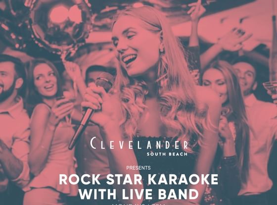 Rockstar Karaoke poster at Clevelander South Beach