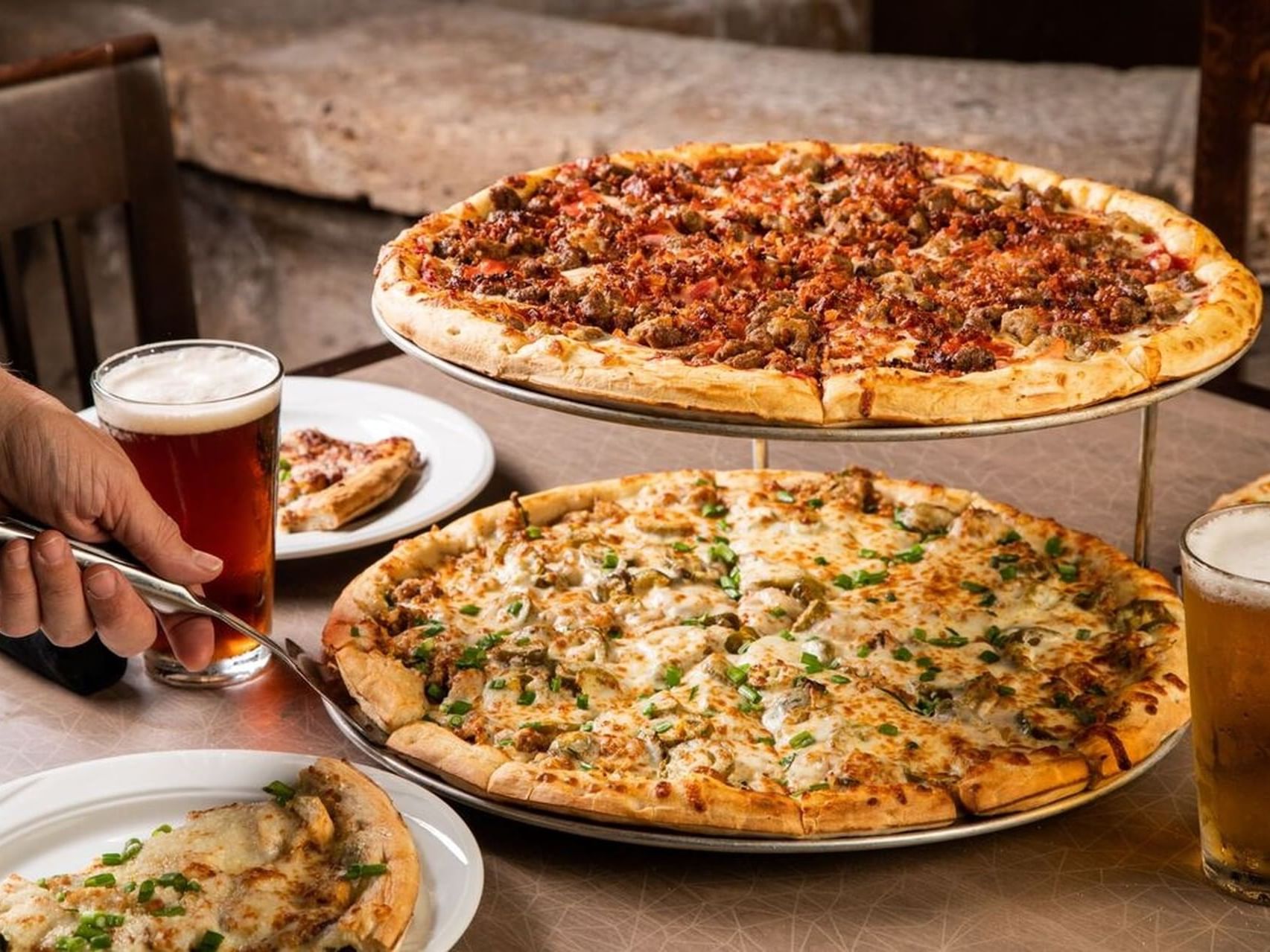 Pizza served at Itza Pizza in MCM Elegante Beaumont