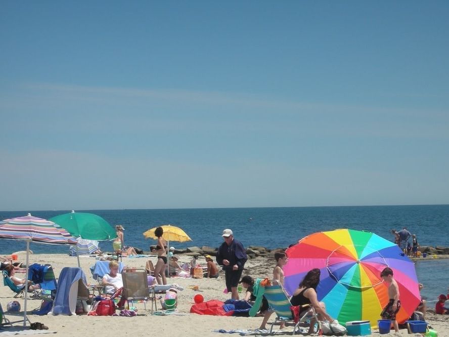 Crowd at Falmouth Hrights Beach