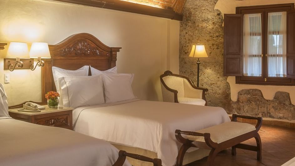 2 Double beds in Deluxe room, FA Hacienda San Antonio El Puente