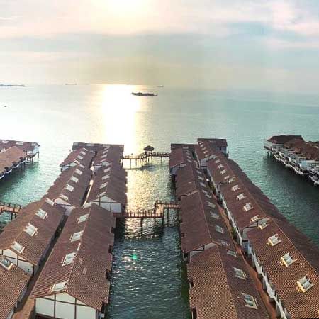 Bird-eye look of Lexis PD overwater chalets - Lexis PD