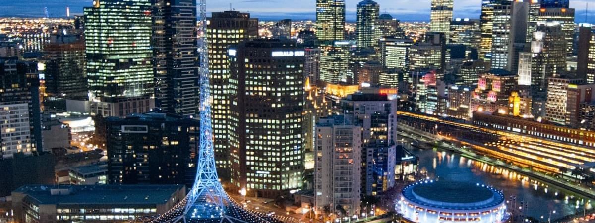 Aerial view of Art Center near Novotel Melbourne