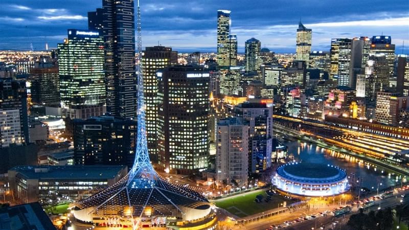 Aerial view of Art Center near Novotel Melbourne