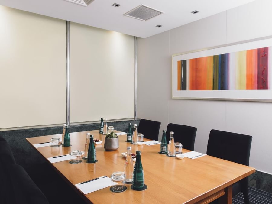 Dining table & pantry in Gold Suite at The Como Hotel Melbourne