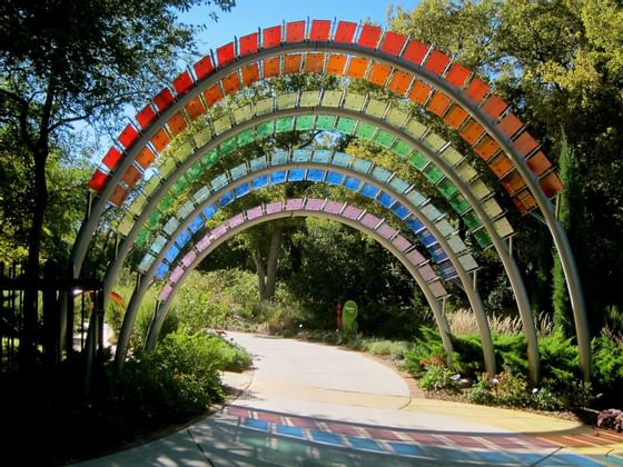 The Botanica Garden Rainbow Arch near Hotel at Old Town Wichita