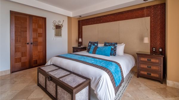 King bed in 3-bedroom Residence at Curamoria Collection
