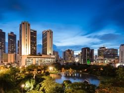 Aerial view of Benjasiri Park near Chatrium Residence Sathon