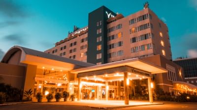 Hotel Exterior at Night