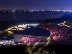 Aerial view of Xfinity Theatre near Avon Old Farms Hotel