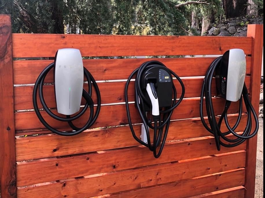 Electric Car Charging docks hanged at Heritage House Resort