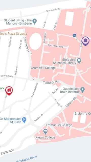 StudentLiving - Twelfth Avenue Map