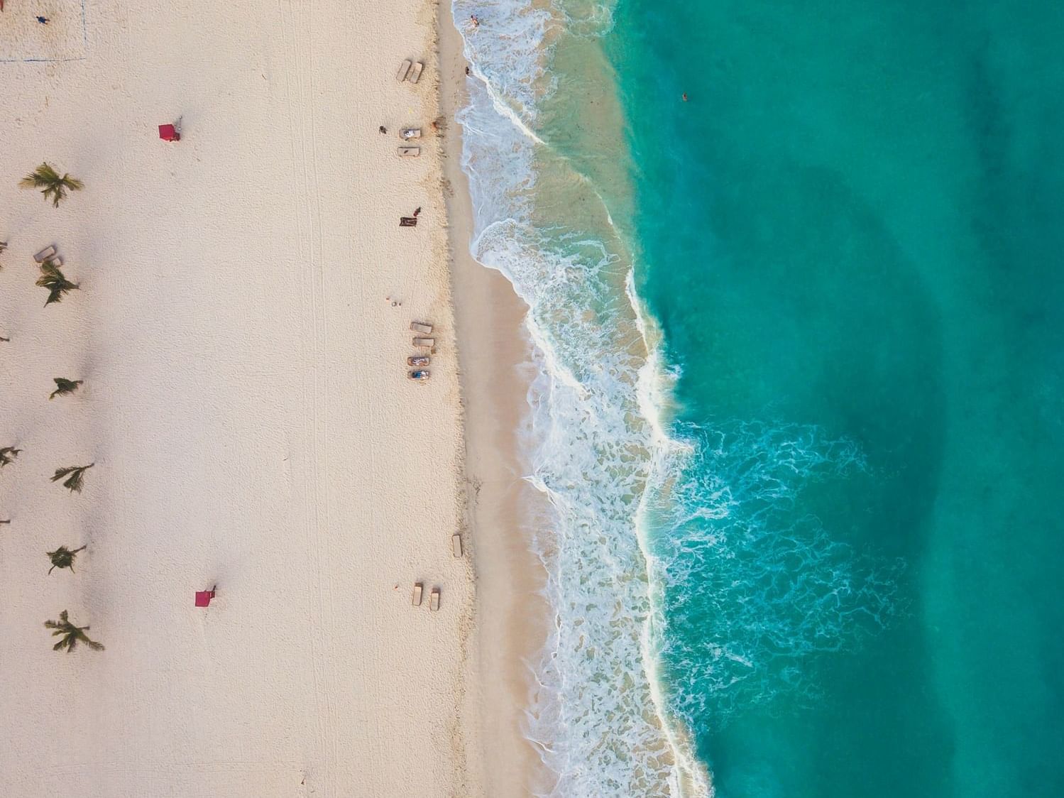 Elevated view of the pool during sunset at Haven Riviera Cancun