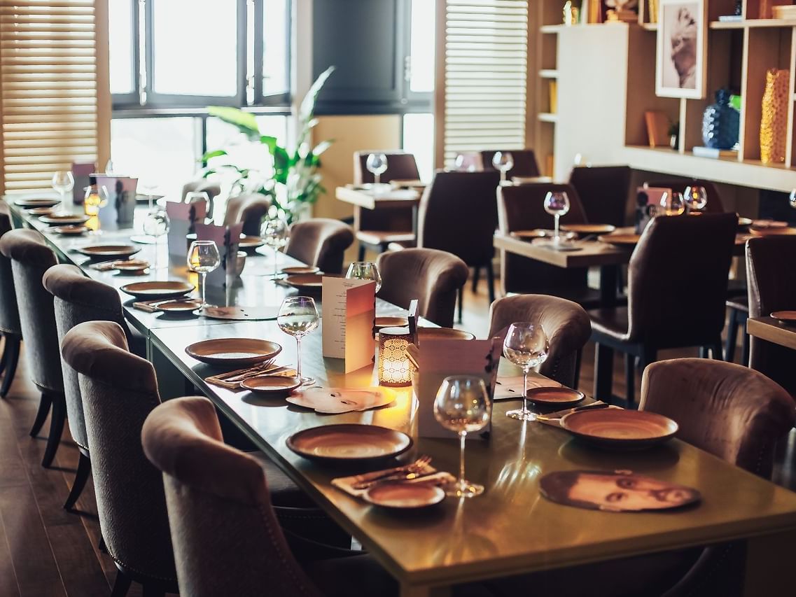 Interior of Pacific Groove restaurant at Paramount Hotel Dubai