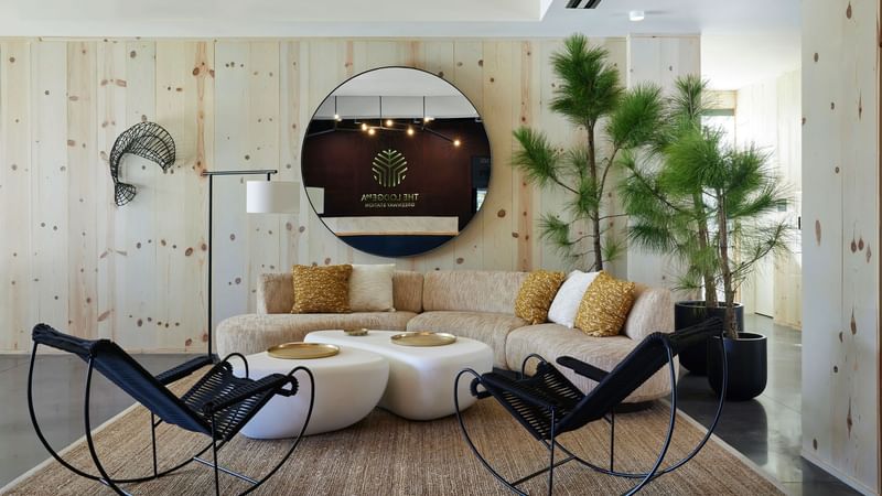 Lobby sitting area at The Lodge 30A