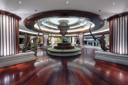 Interior of the lobby area at Paradox Phuket Resort