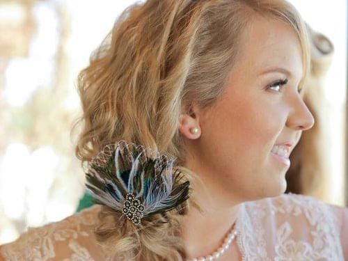 Headshot of a bridesmaid at a wedding in Stein Lodge