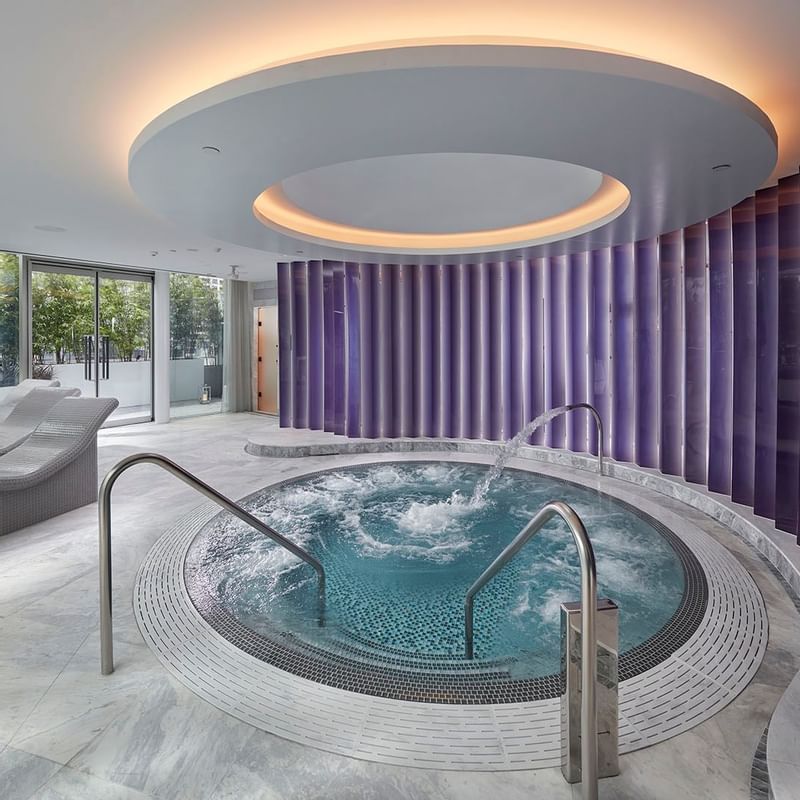 Close-up on the hot tub in the Spa at Crown Towers Sydney