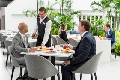 Guests dining at Corkscrew Cafe