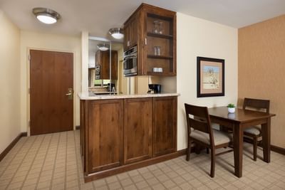 Kitchenette, one of the amenities present in the rooms of the Elevation Resort & Spa