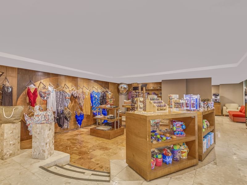 Interior of clothing shop at FA Hotels & Resorts