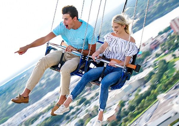 Couple enjoying Orlando StarFlyer near Lake Buena Vista Resort Village & Spa