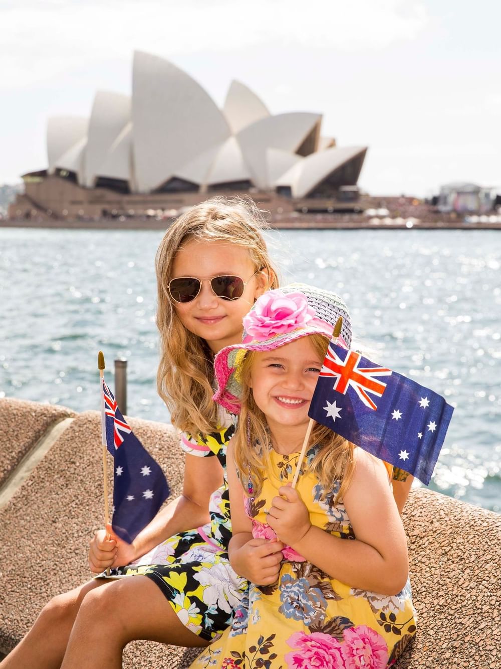 Kids enjoying Australia Day near Sebel Quay West Suites Sydney