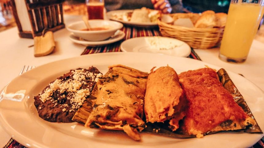 delicious tamales at a restaurant