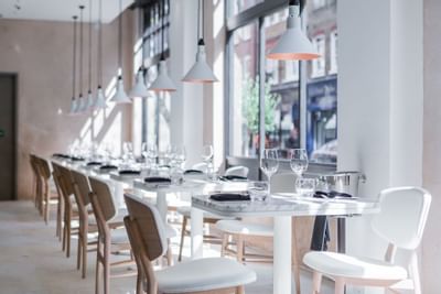 Monmouth Kitchen tables in sunlight