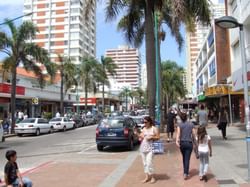 People & busy street in Calle 22 near Grand Hotels Lux