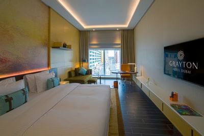 Bedroom at Grayton Hotel Dubai