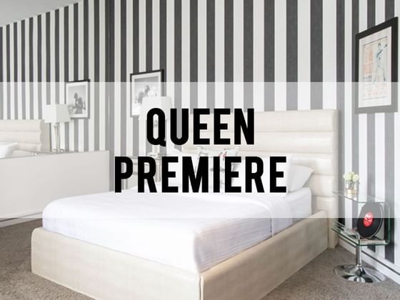 Queen Premiere Room category header at Retro Suites Hotel