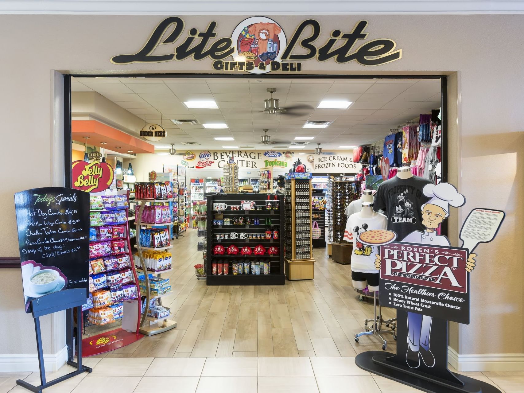 Entrance to Lite Bite store at Rosen Inn International