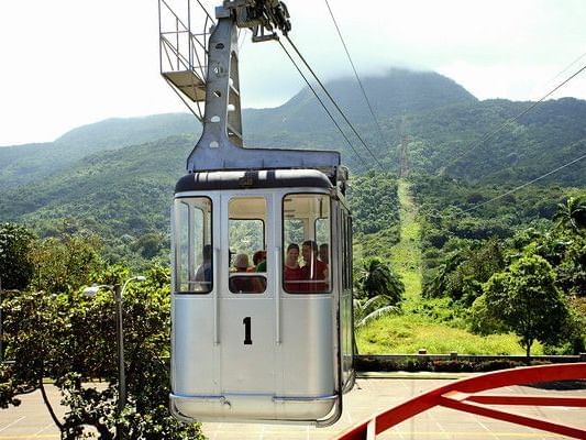 A Cable Car in Isabel de Torres near Gran Ventana Beach Resort