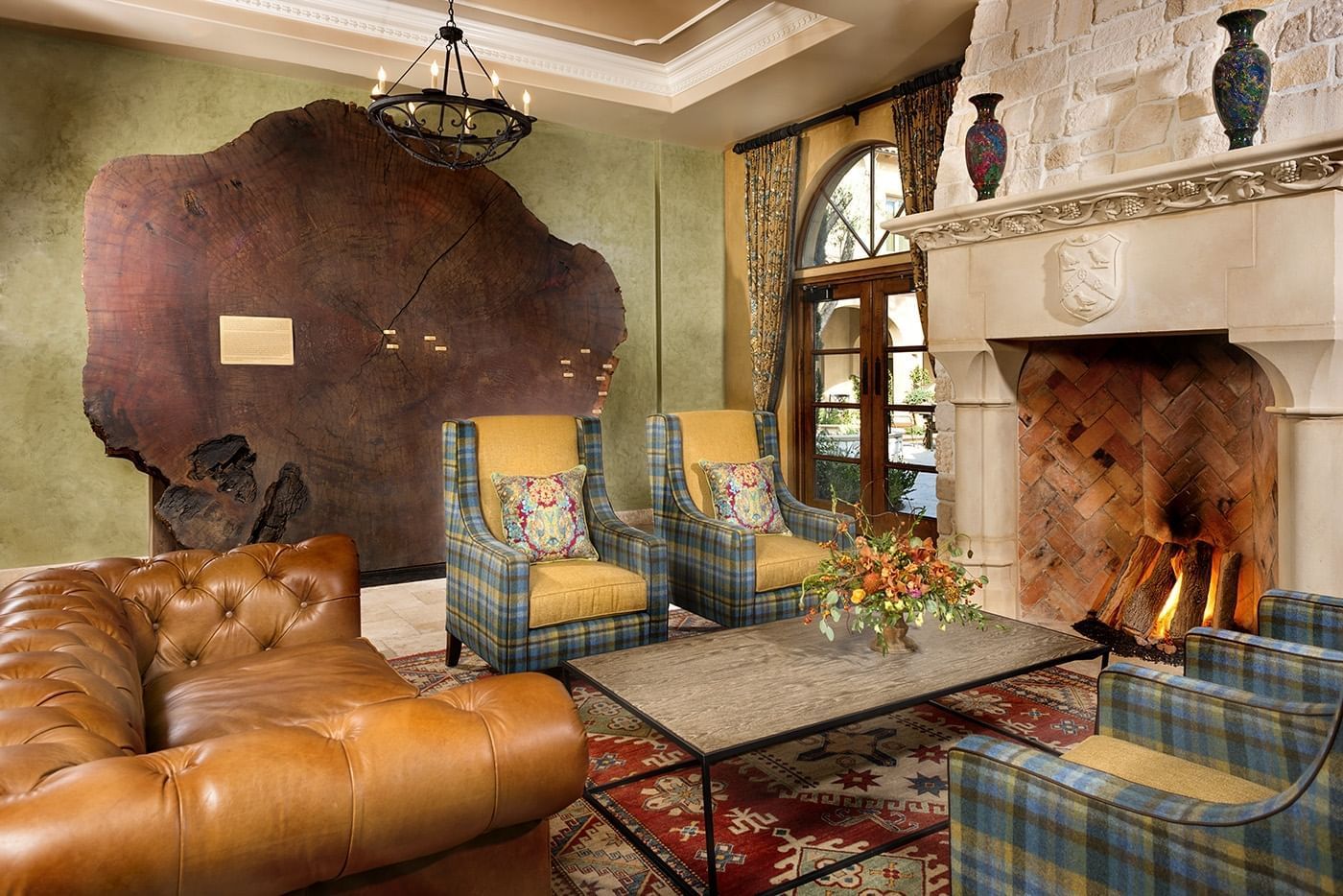 The interior of the Allegretto Vineyard Resort living room style